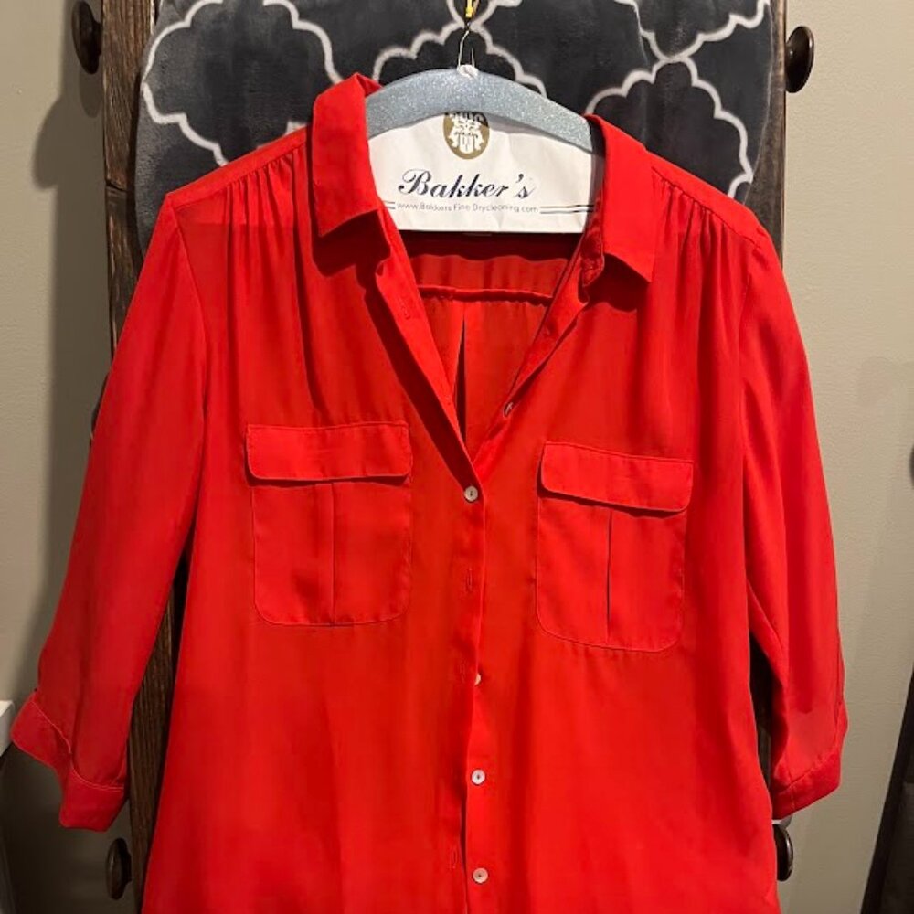 H & M Coral button up Blouse